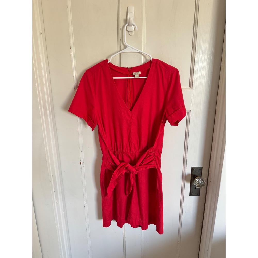 J.Crew front tie‎ romper size 10